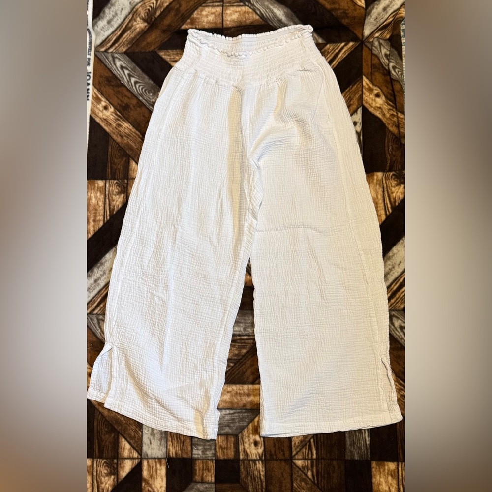 Just Living Women's Wide Leg Pants - white